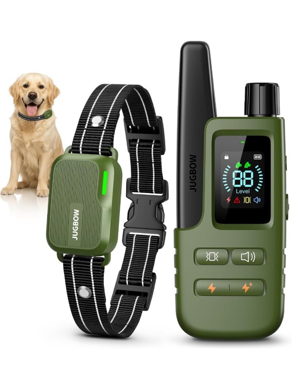 Rechargeable Dog Training Collar - 4500FT Remote, Adjustable for 10-120lbs Dogs